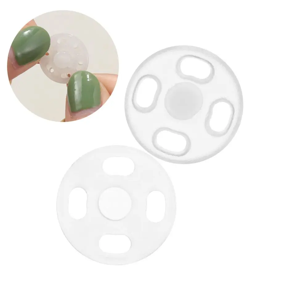 100Pcs Transparent  ABS Plastic Invisible Snap Fasteners Press Button DIY Handmade Crafts  Round Flatback Stud Sewing Accessory 4