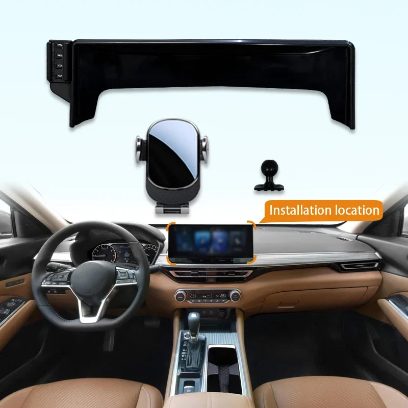닛산 Altima 2022 용 스크린베이스 자동차 전화 홀더 마운트 중앙 제어 대시 보드 전화 홀더 스탠드 GPS 자동차 커버