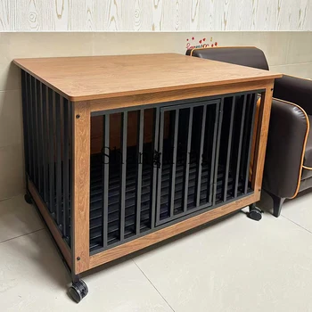 Wooden Indoor Dog Cage 1