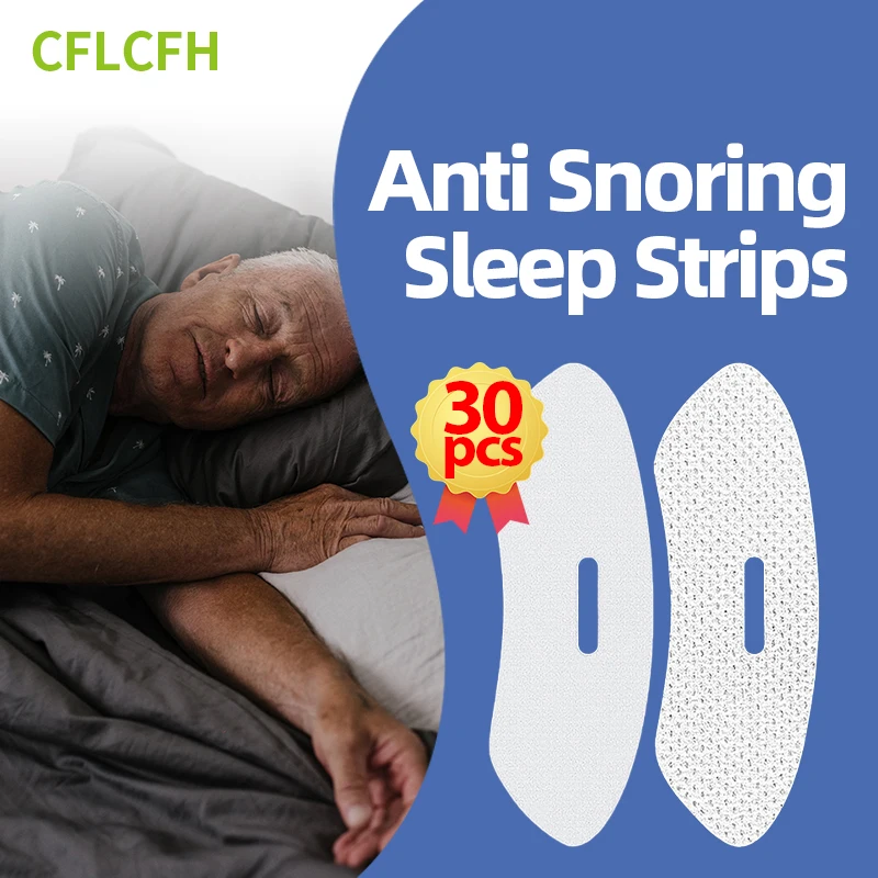 

30Pcs Anti Snoring Sleep Strips Stop Snoring Sticker Mouth Seal Tape Anti Snore Correction Patch Better Breathing Good Sleeping