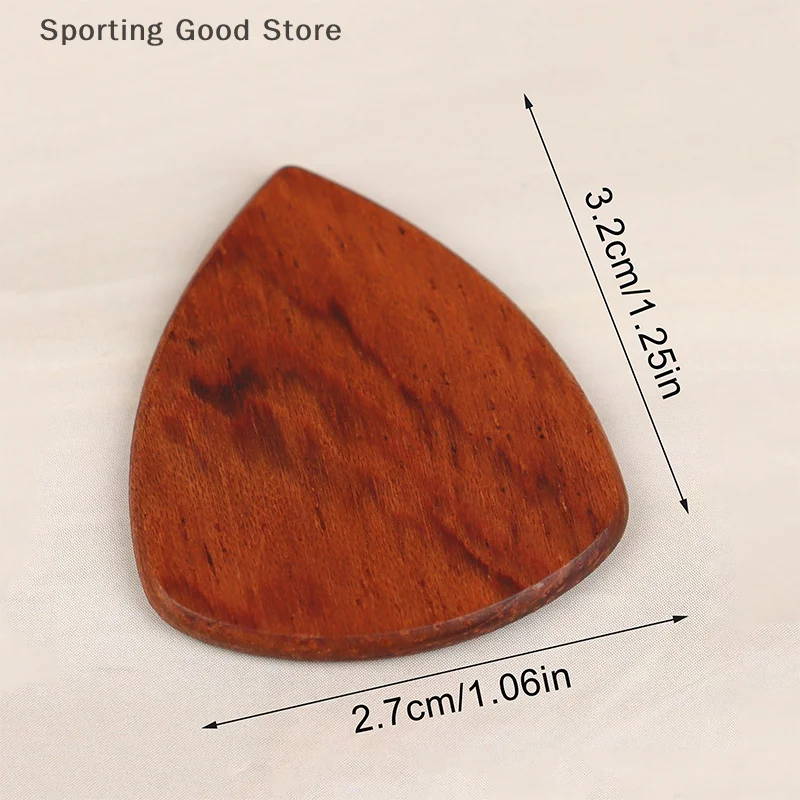 1/5Pcs Wooden Acoustic Guitar Picks Bass Ukulele Plectrum Picks Electric Guitar Can Be Drillable Pendant Gift