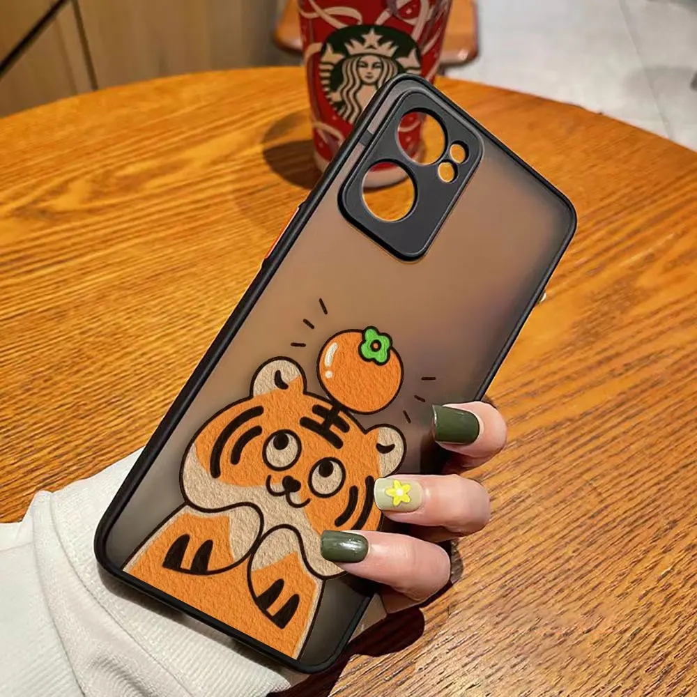 thumbnail image 1 of Funda de teléfono mate para OPPO RENO 8 8T 7Z 7 6Z 6 5 4 3 PRO PLUS 4G 5G Edge Funda rígida Funda Coque Capa Shell lindo pequeño tigre, 1 of 5