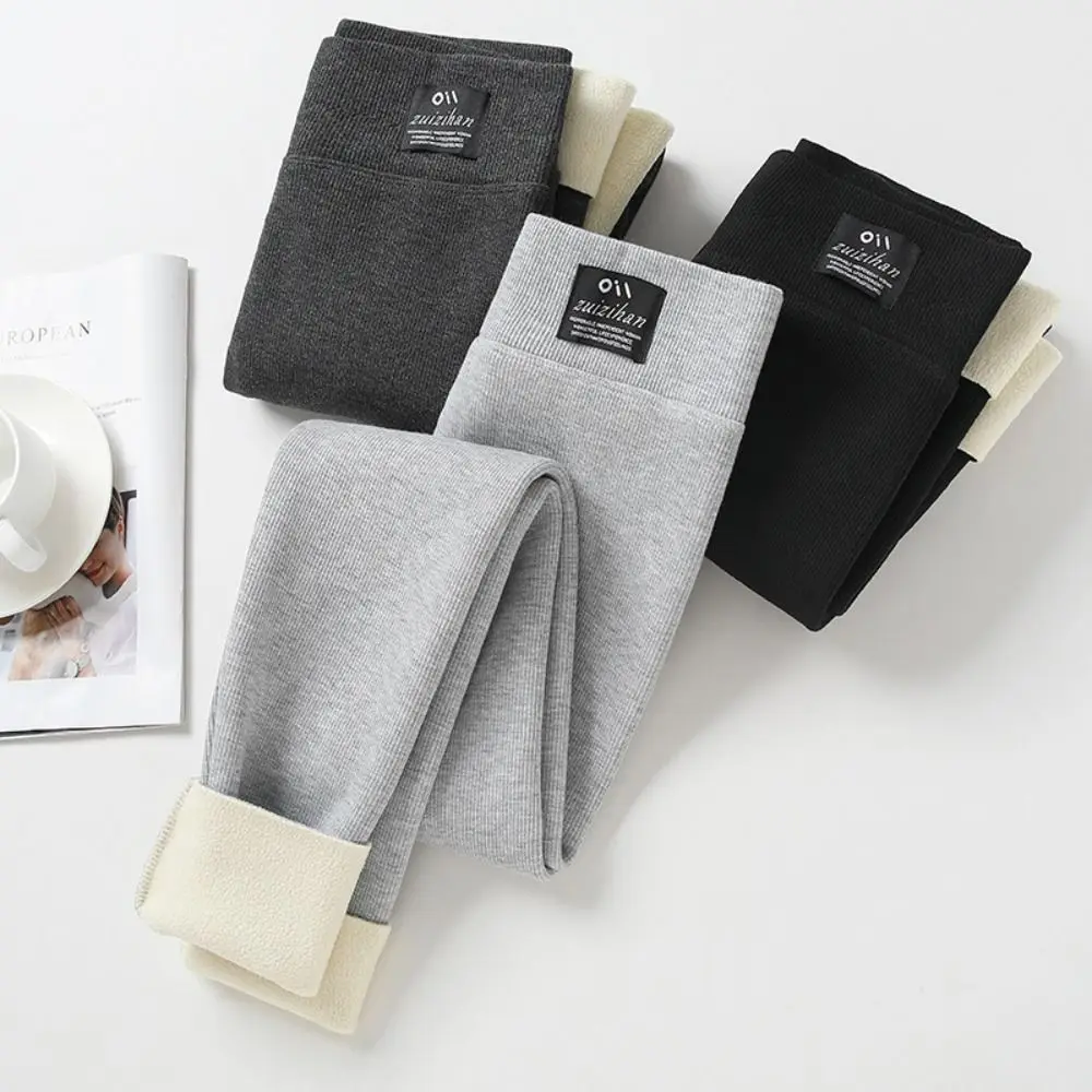 Autumn Winter Women Polyester Leggings Thickened Slim Fit