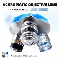 Monocular Microscope 40X‑2500X HD Inspection Laboratory Optical Microscope Tool Set For Schools & Home & Scientific Research 3