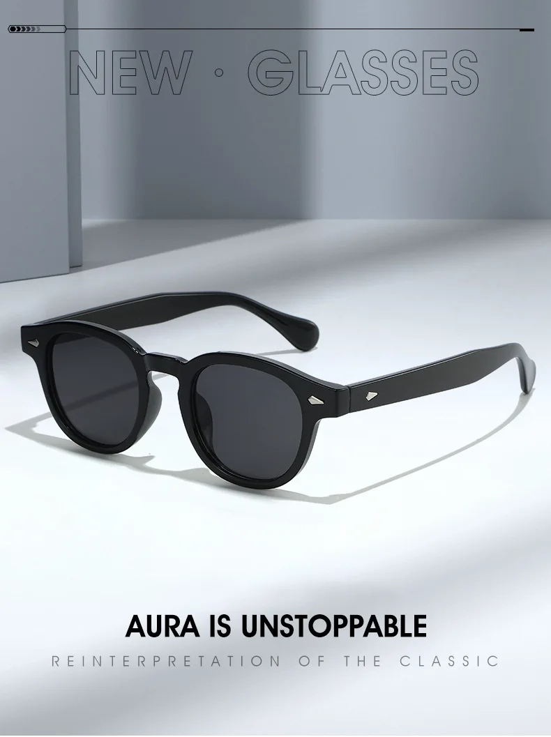 Herren-Sonnenbrille im Retro-Stil mit orangefarbenem Rahmen, kann verschreibungspflichtig werden, maßgeschneidert, lässig, klein, rund, Schildpatt-Brille, UV400, kleines Gesicht – Detail 1