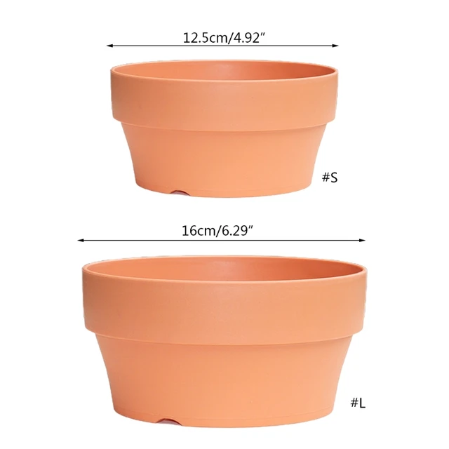 Utition Terrakotta Pott Növények Számára Ültetvényes Ültetvényes, Vízelvezető Lyukú Kaktusz Növényi Konténerek Kerti Bonsai Edény - Image 6