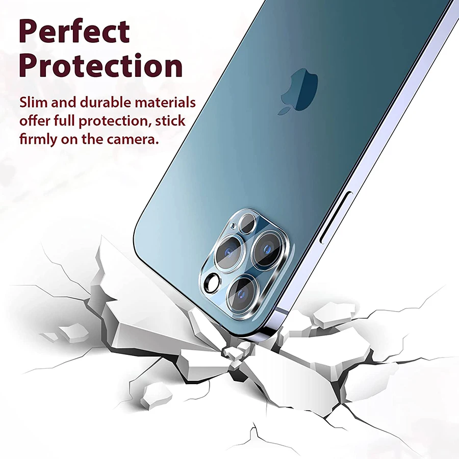 6Pcs Back Lens 9H Glass For iPhone 13 12 11 Pro Max Full Cover Camera Screen Protector For iPhone 12 13 mini Night Circle Glass