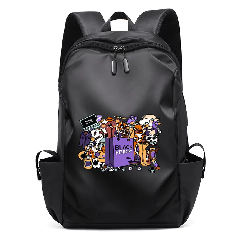 

Мужской деловой рюкзак для ноутбука с USB-портом для зарядки, Водонепроницаемый Школьный рюкзак, женские рюкзаки с забавным мультипликационным рисунком
