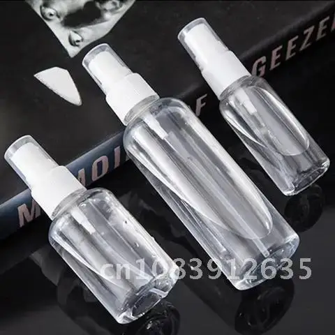 

30/50/100ml Bottles Spray Portable Refillable Plastic Transparent Atomizer Design Liquid Dispenser Travel Spray Bottle
