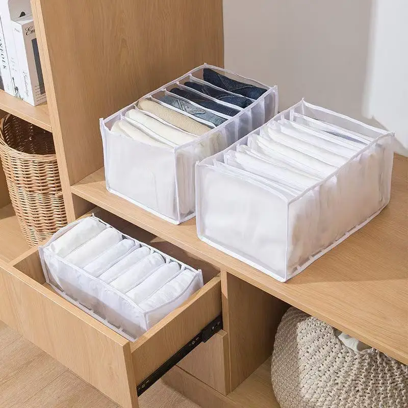 Underwear Drawer Organizer Storage Box Foldable Closet Organizers Drawer Divider For Underpants Socks Bra Storage Boxes