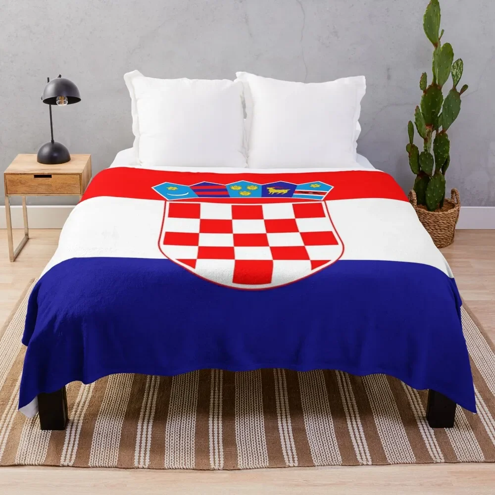 

Flag of Croatia Throw Blanket Cute Blanket Plaid Heavy Blanket Comforter