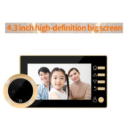 Cat eye Door Viewer Video Peephole Camera Motion Detection 4.3