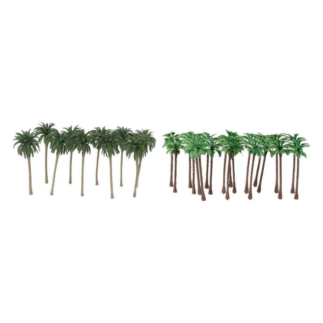 

40 Pcs Coconut Palm Model Trees/Scenery Model Plastic Artificial Layout Rainforest Diorama