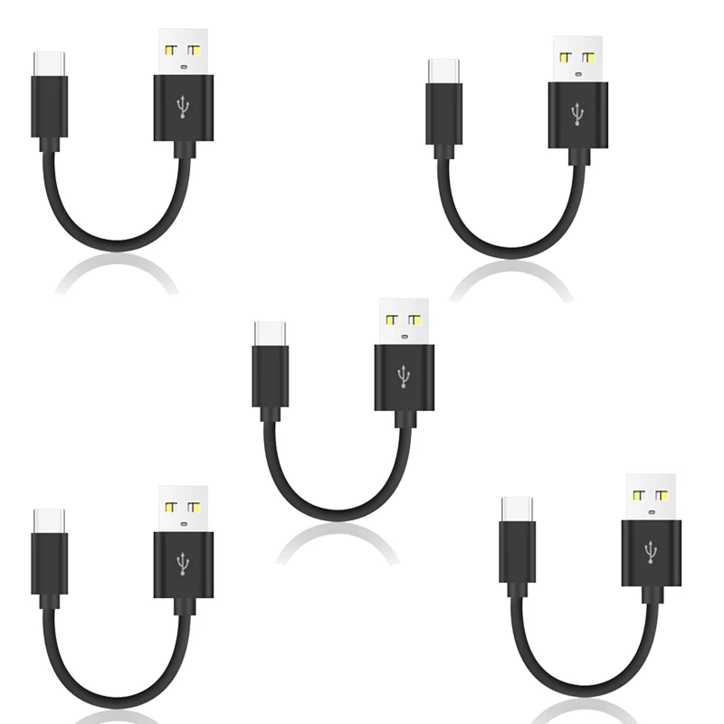 High-Speed 10cm USB to Type-C Charging Cable, Supports Data Transfer, Available in 1-10 Pack