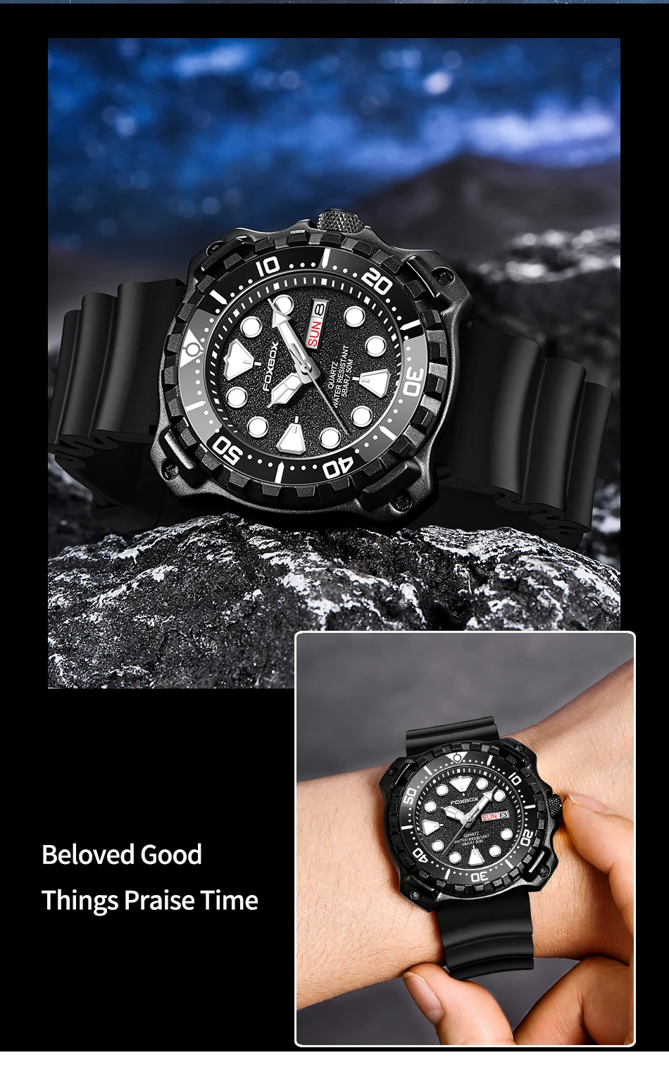 2023 Fashion Mens Watches Fox Top Brand Luxury Big Dial Sports Watch for Men Waterproof Luminous Watch Quartz Date Cloc_voghion.com