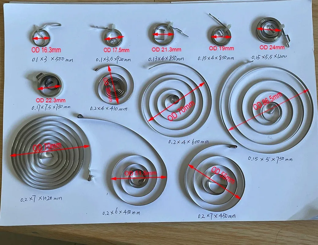 Primavera espiral de fio liso, molas de