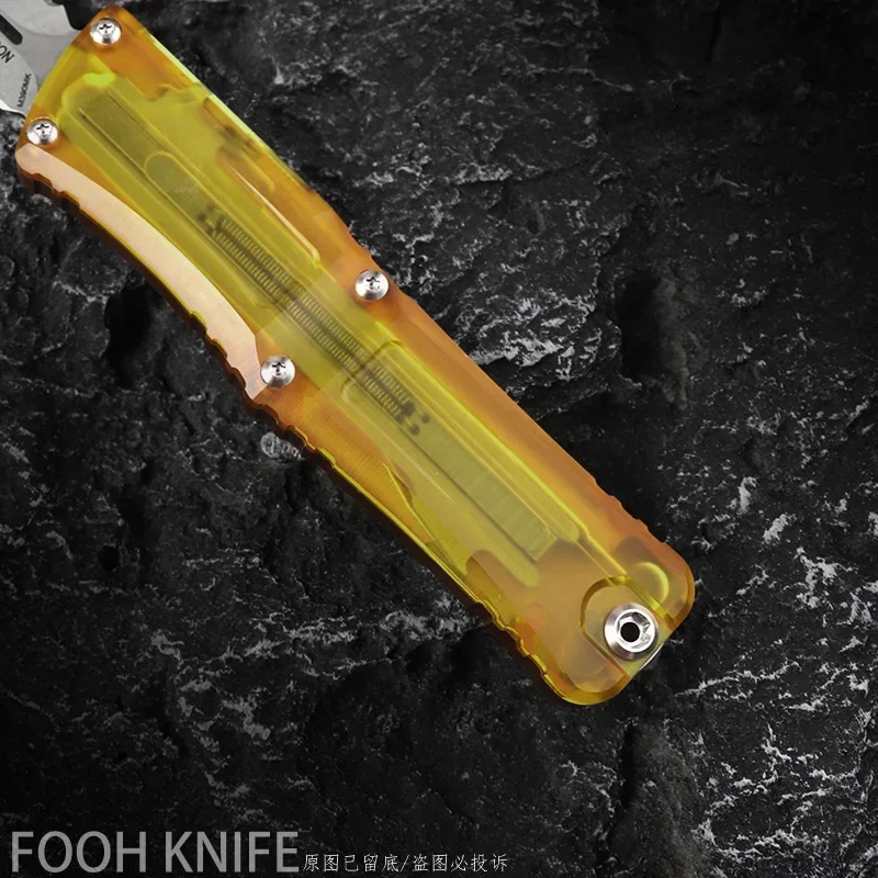 ULTEM PEI Version Gen 3 COMBAT TROODON KNIFE MICRO Tactical TECH CNC Handle D2 Blade EDC Self Defense Military Pocketknife 4