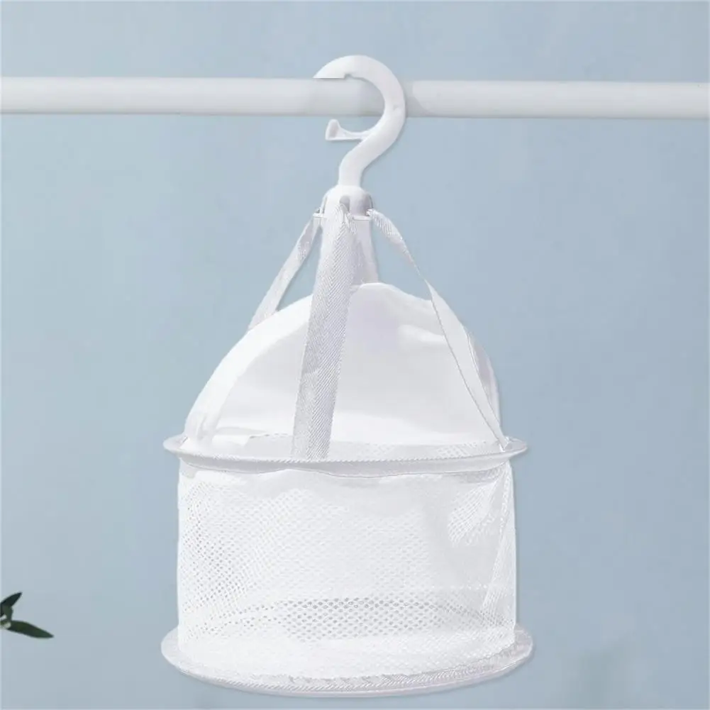 Anti-drop Drying Net Bag Strong Load-bearing Quick Dry Practical Makeup Brush Drying Mesh Bag with Windproof Buckle 5