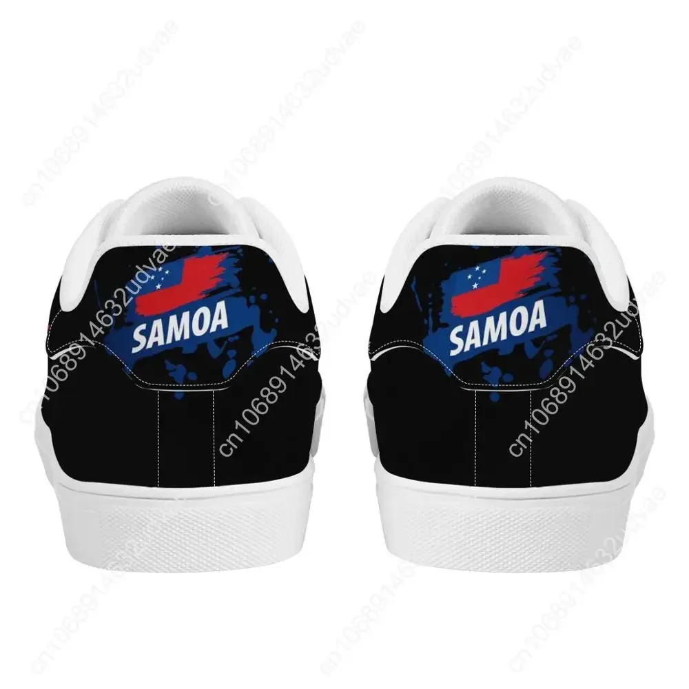 Black Flat Sneaker America Polynesian Tribal Golden Samoa Style Print Custom Man Comfort Walking Sport Shoes Women Running Shoes