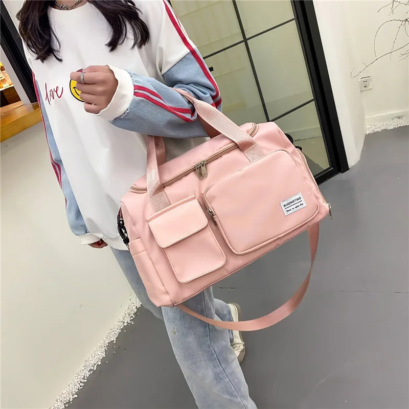 

New Fitness Bag Women Fashion Shoulder Duffle Large Capacity Multi-functional Bag for Girls Female Sports Gym Accessories