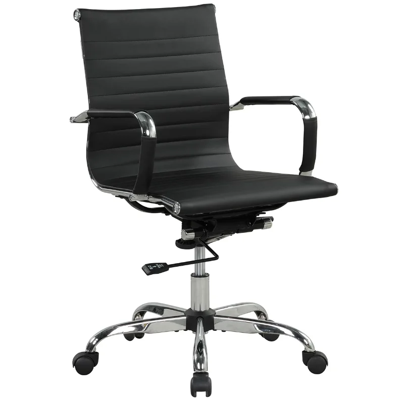 

Mainstays 37.5 in Manager's Chair with Adjustable Height & Swivel, 250 lb. Capacity, Black