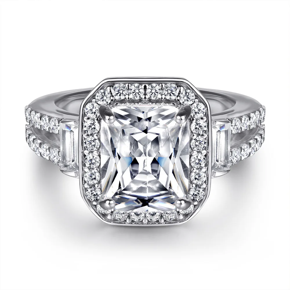 3ct cushion cut moissanite engagement ring
