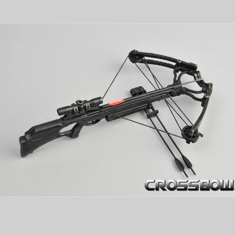 

17 cm1:6 Scale Model Figure Accessory Toys Compound Crossbow With 8 Arrows For 12 Inch Action Figure Body Doll Accessory Gifts