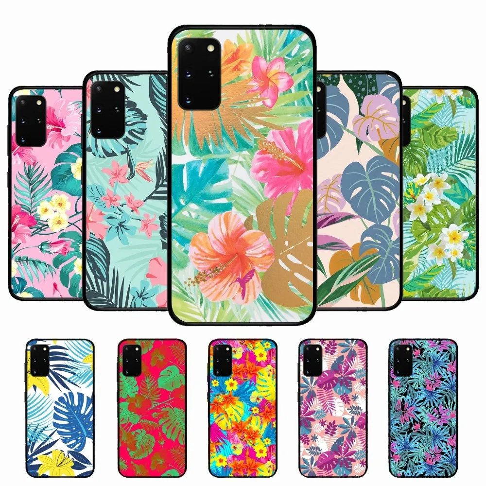 Palm Trees Leaves Custodia Per Telefono Per Samsung S 9 10 20 21 22 23 30 23Plus Lite Ultra Fe S10Lite Fundas