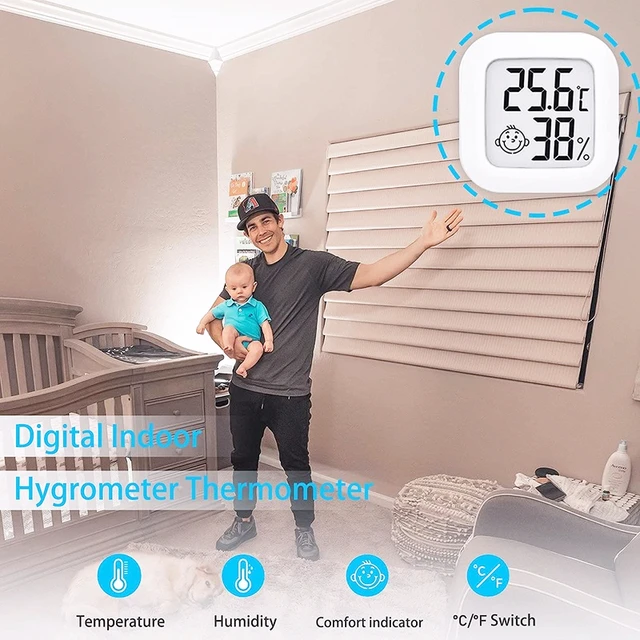 Mini Lcd Digitális Hőmérő Higriller Beltéri Szabadtéri Hőmérséklet Otthoni Higrométer Mérőérzékelő Páratartalom Otthon - Image 5