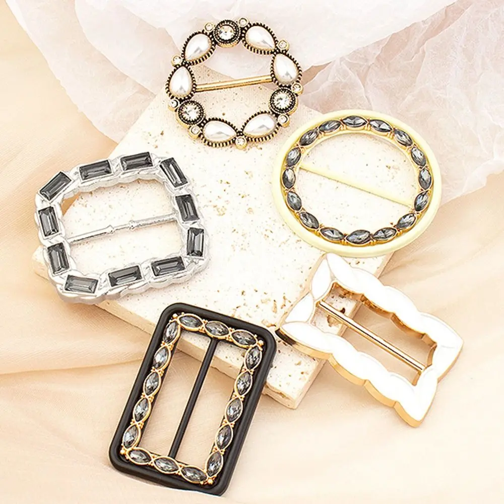 Corner Knot Buckle Clothing Accessories Ring Waist Buckle Silk Scarf Buckle  *