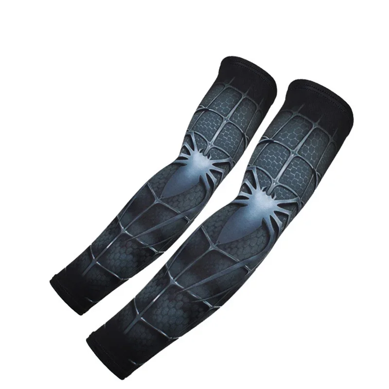 2PCS Breathable UV Protective Tattoo Arm Sleeve Driving Running Vissen Fietsen Mouwen Basketball Cover Skull Fishing Arm Sleeves 4