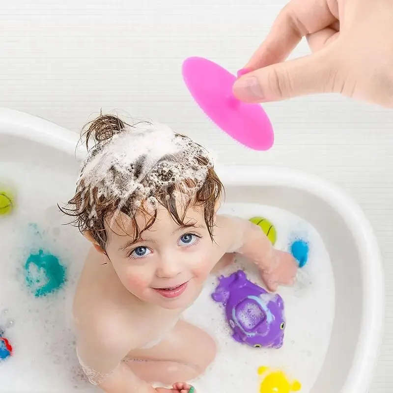 Baby Brush 1PCS Silicone Baby Bath Brush Washing Hair Brush Silicone Baby Shampoo For Bathing