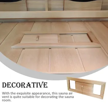 ซาวน่า Air Vent Perforated Room อุปกรณ์ระบายอากาศ Grille Bath อุปกรณ์เสริมประณีตไม้ Ventilator Steam Outlet 1
