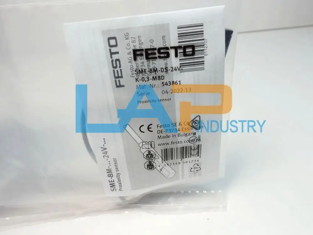 

1PCS NEW For FESTO Proximity Switch SME-8M-DS-24V-K-0,3-M8D