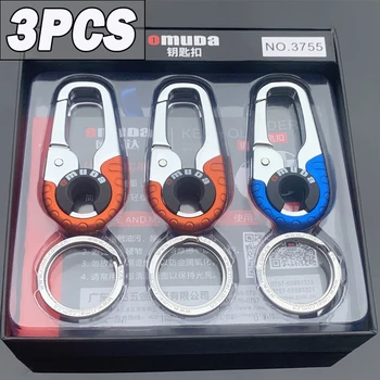 3pcs Car Keychain Creative Key Holder Keyring Men Key Chain Camping Climbing Metal Key Ring Car Styling Auto Car Accessories