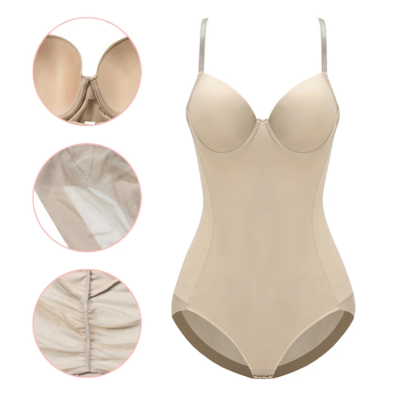 Wechery Body Shapewear Women Shaper Slimming Underwear Sexy Lingerie Smooth Lace Open Crotch Bodysuit Tummy Control Shapers