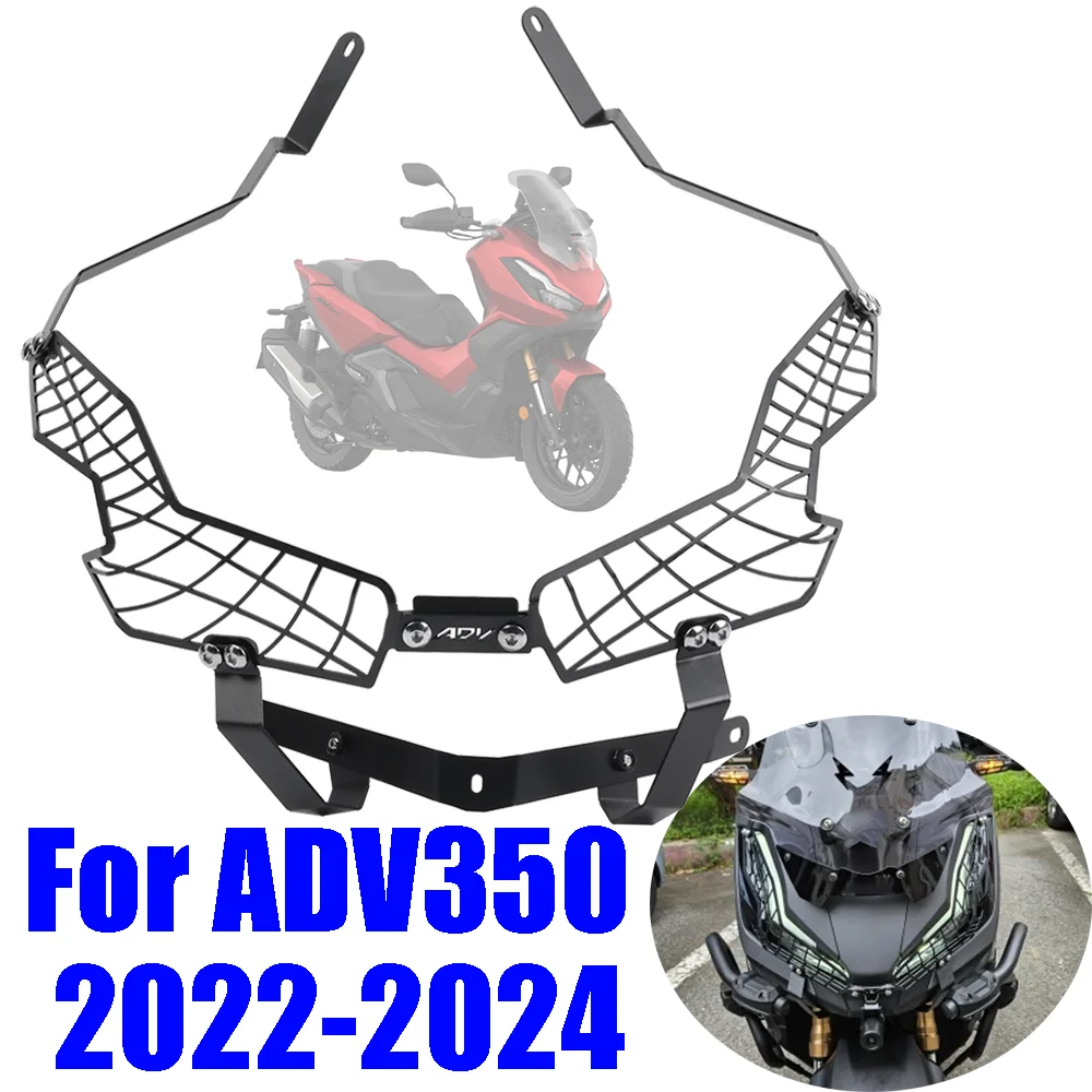 

For Honda ADV350 ADV 350 2022 2023 2024 Motorcycle Accessories Headlight Guard Protector Head Light Lamp Grille Protective Cover