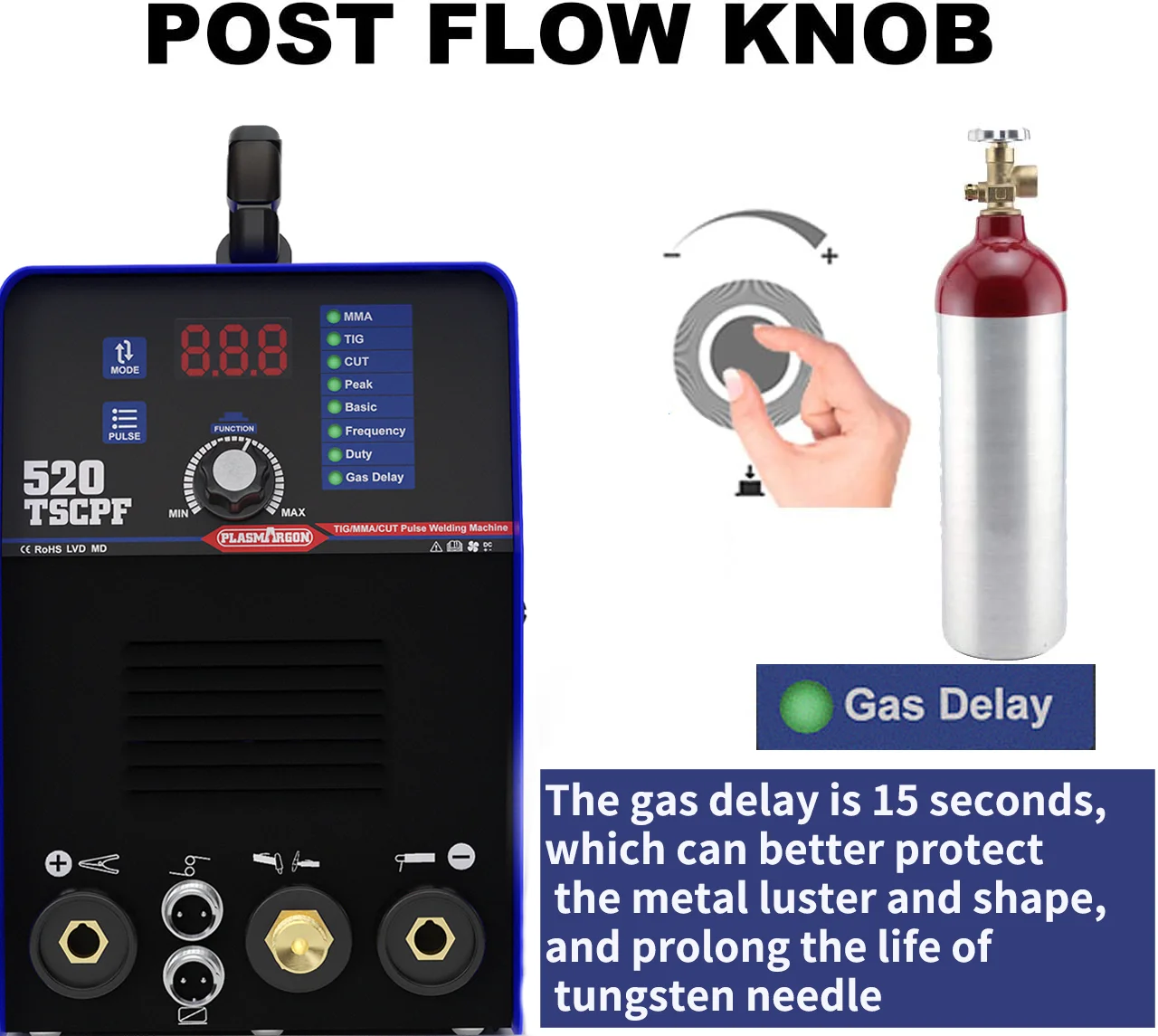 4 in 1 Plasma Cutter Welding Machine 520TSCPF DC Inverter Spot Welding Machine TIG MMA IGBT Pulse CNC Metal Cutting Machine 3