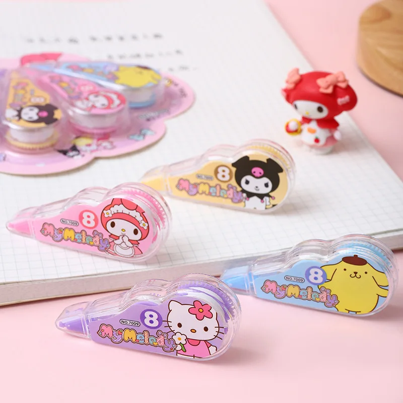 Correction Tape 4pcs/set Kawaii Sanrio Cartoon Kuromi Melody Alteration tape Stationery Gift Office School Supplies