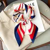 Luxury Silk Feeling Square Scarf Women 2024 Print Satin Neckerchief Spring Hair Band Foulard Bandana Echarpe Tie Shawl Wraps 4