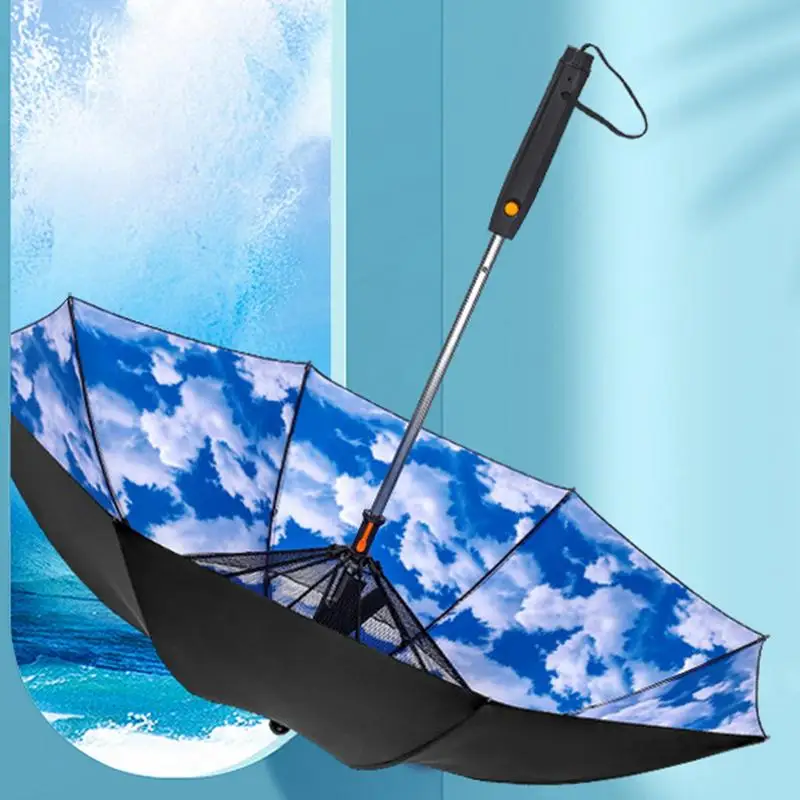 

UV Blocking Umbrella With Fan Cooling Sunshade Umbrella Portable Sun Umbrella With Mister Folding Umbrella Manual Umbrella