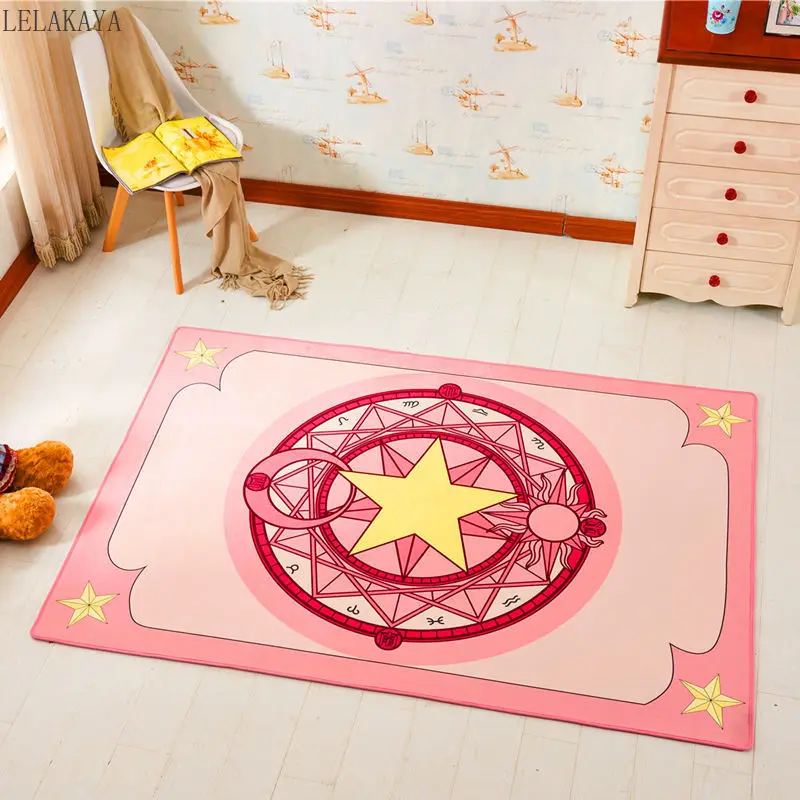 

3size Creative Anime Action Figure Card Captor Sakura Magic Array Printed Polyester Baby Kids Toddler Crawling Play Mats Carpet