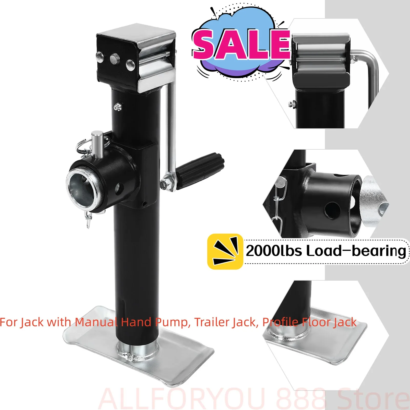 10 inch  Jack Stand Support Leg 2000lbs Load-bearing For Jacks With Manual Hand Pump And Trailer axk 1 pcs italy mr0027 china crf107 7 composite support roller bearing