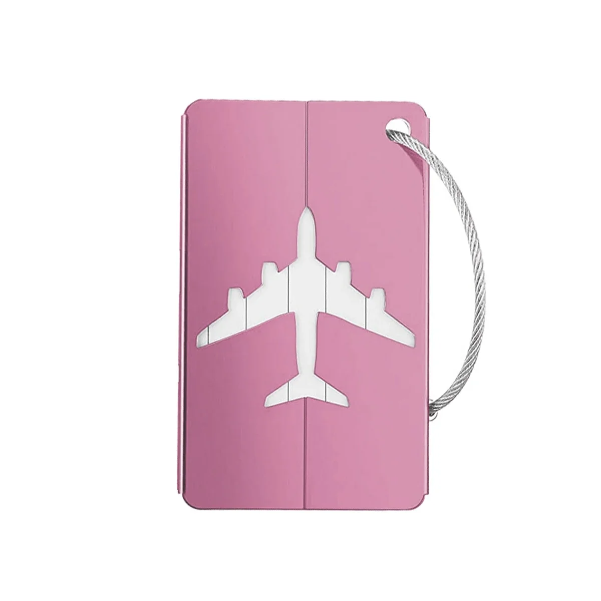 Aluminiumlegierung Reisegepäckanhänger Hängeetikett Kofferanhänger Flugzeug-Namensschild mit ID-Karten Anti-Verlust Einfarbiges Reisezubehör – Detail 14