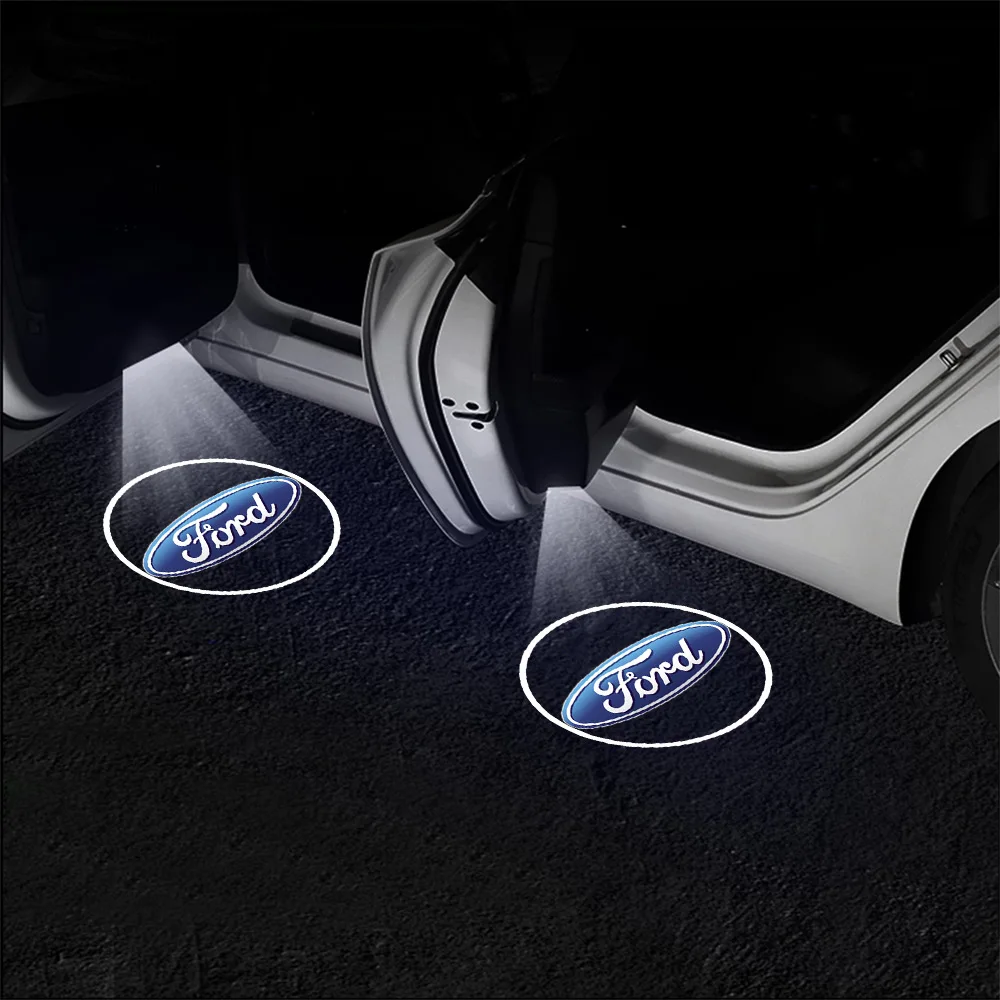 Car Door Projector Lamp For Ford Fiesta Mondeo Fusion Mustang Explorer Galaxy 2/4pcs