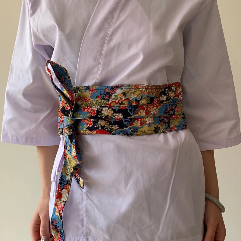 Japanischen Stil Gürtel Chinesische Sushi Restaurant Kellner Chef Taille Gürtel Retro Kimono Korsett Taille Obi Kleid Schärpe Riemen Hanfu Gürtel – Detail 4