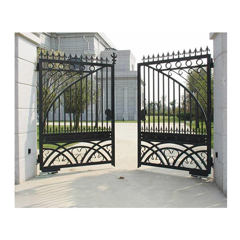 

customized color luxury house garden security wrought iron front gates for building