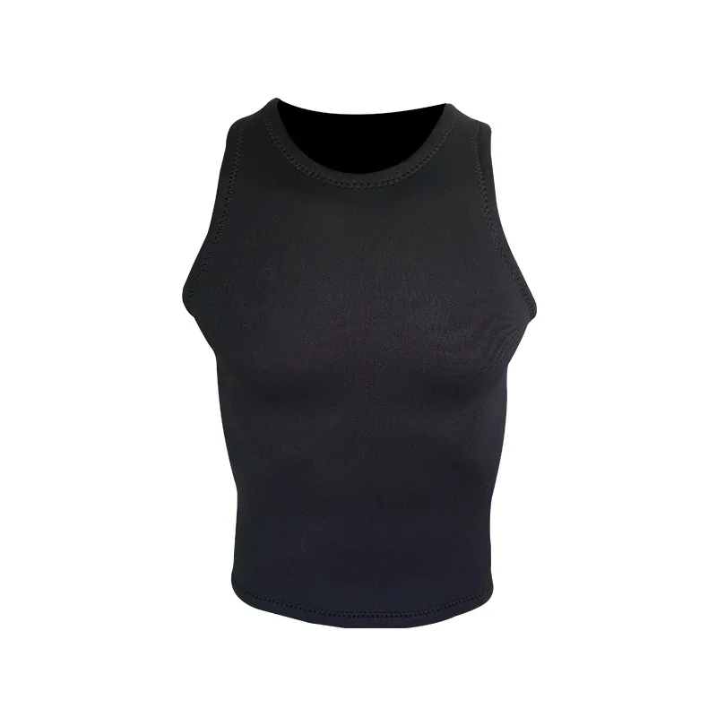 3mmround Neck Warm Diving Vest Split Zip-Free Neoprene Swimming Vest Outdoor Short Sleeve Men