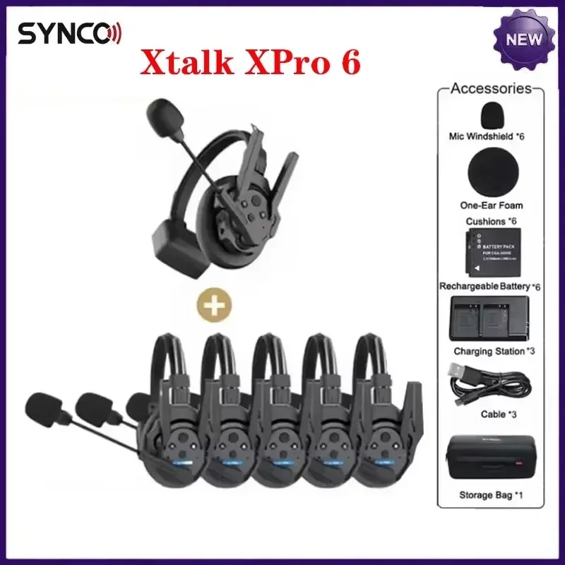 Synco Xtalk XPRO 2.4G全二重X2 X3 X5 X9リモートヘッドセット