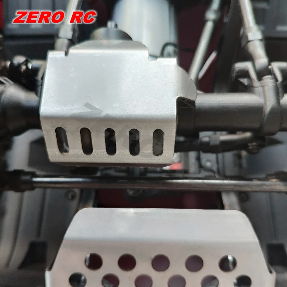 5pcs Stainless Steel Chassis Ont Rear Axle Armor Protection Skid Plate For Tra